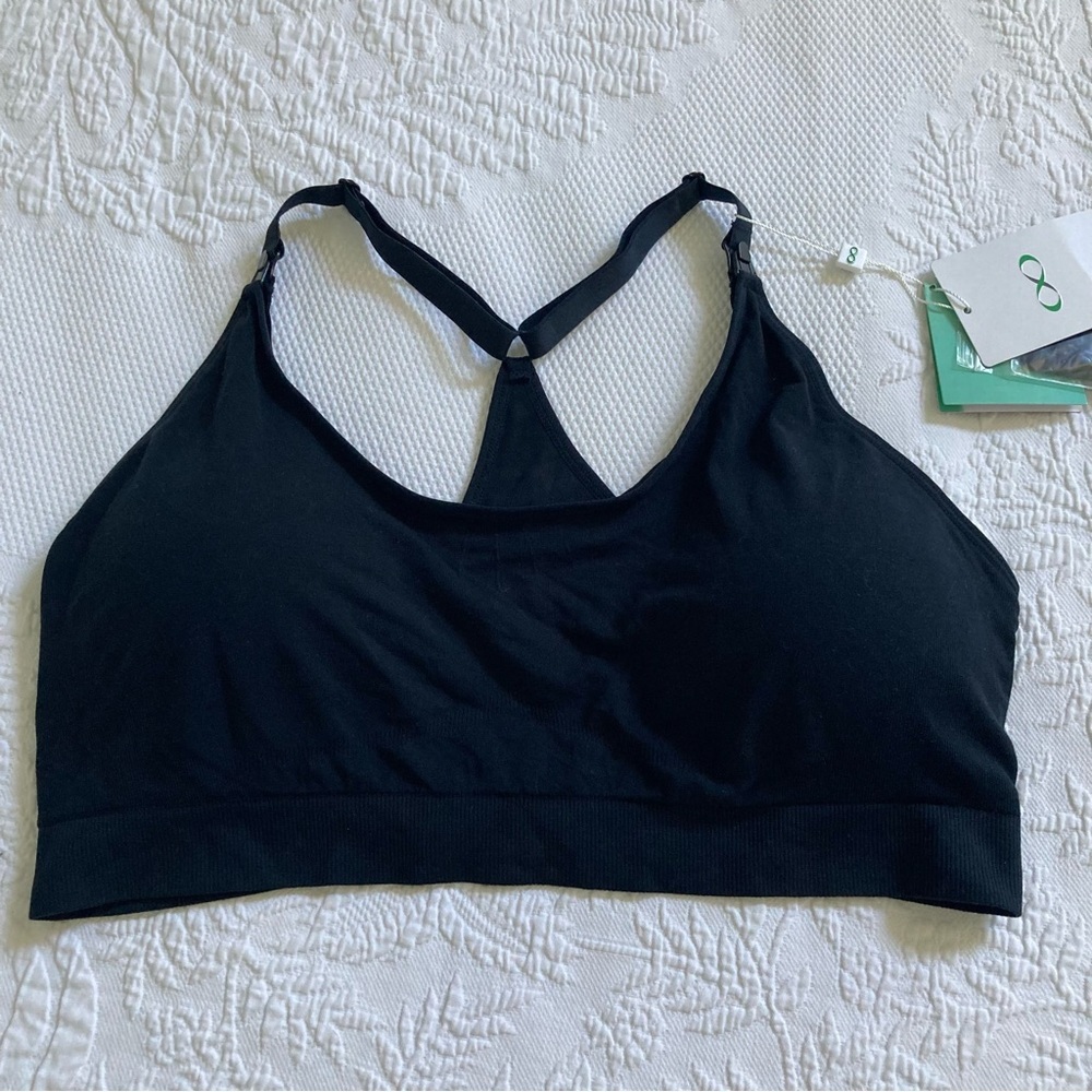NWT Modern Eternity nursing bra wire free black size XL